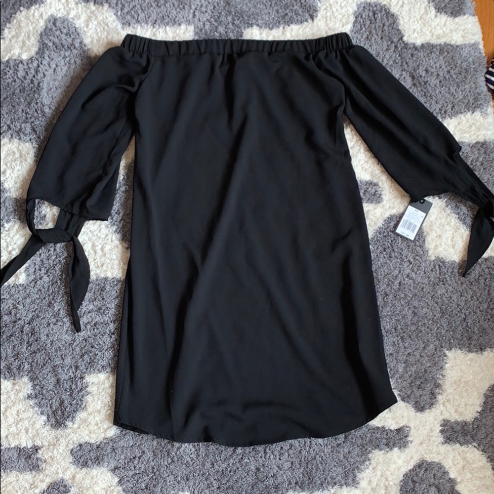 Black off the shoulder dress